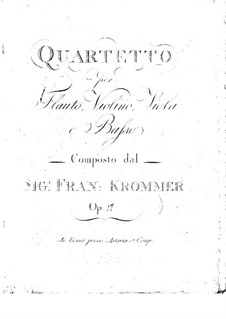 Quartet for Flute and Strings in F Major, Op.17: Quartet for Flute and Strings in F Major by Franz Krommer