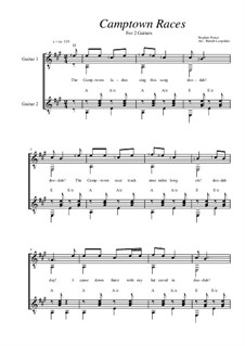 Camptown Races: para duas guitarras by Stephen Collins Foster