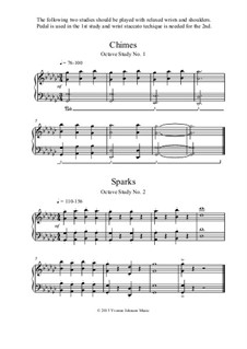 Chimes and Sparks - 2 Octave Studies For Piano: Chimes and Sparks - 2 Octave Studies For Piano by Yvonne Johnson