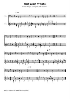 Rest Sweet Nymphs: para violoncelo e guitarra by Francis Pilkington