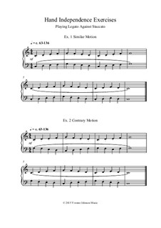 Hand Independence Exercises for Piano students: Hand Independence Exercises for Piano students by Yvonne Johnson