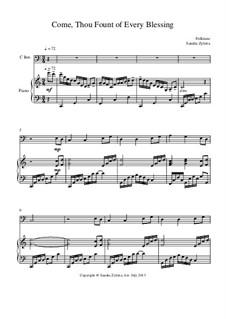 Come, Thou Fount of Every Blessing: Score for two performers (in C) by folklore