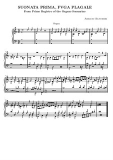 Six Sonatas for Organ: Sonata No.1 by Adriano Banchieri