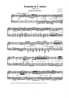 Fantasia in C Minor, BWV 919: Para Piano by Johann Sebastian Bach