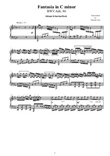 Fantasia in C Minor (Supplement), BWV Anh.86: Para Piano by Johann Sebastian Bach
