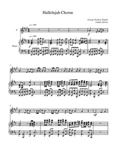 No.44 Hallelujah: Score for two performers (in F) by Georg Friedrich Händel