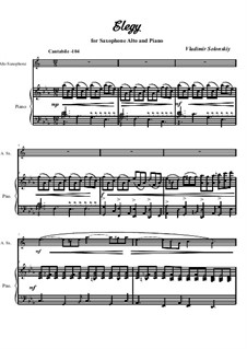 Elegy: para alto saxofone e piano by Vladimir Solonskiy