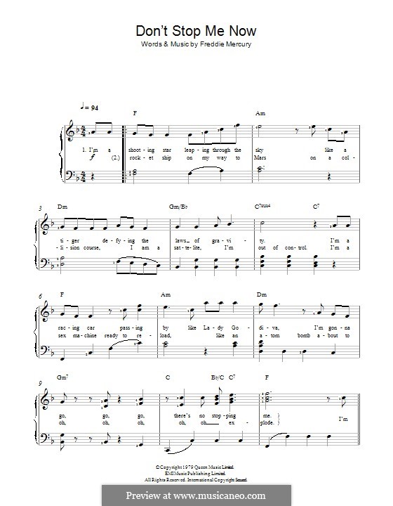 Vocal version: Para vocais e piano by Freddie Mercury