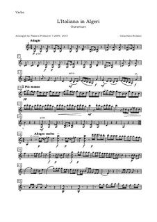 L'italiana in Algeri (The Italian Girl in Algiers): Overture, for oboe, violin, viola and cello - violin part by Gioacchino Rossini