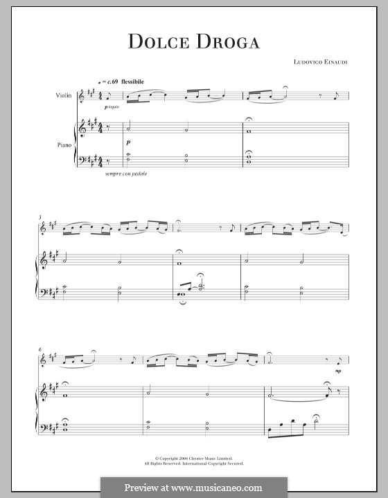 Dolce Droga: para violino by Ludovico Einaudi
