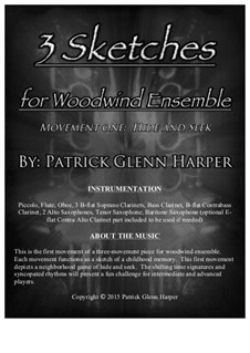 3 Sketches for Woodwind Ensemble: Movement 1 - Hide and Seek by Patrick Glenn Harper