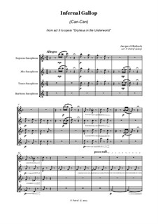 Can-Can: para quarteto de saxofone by Jacques Offenbach