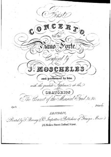 Piano Concerto No.1, Op.45: parte Solo by Ignaz Moscheles