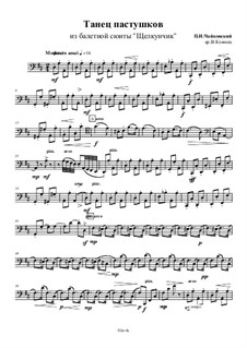 No.7 Dance of the Mirlitons: para quarteto de cordas - violoncelo parte, Ор.1 No.3 by Pyotr Tchaikovsky
