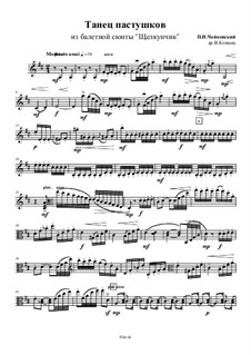 No.7 Dance of the Mirlitons: para quarteto de cordas - parte viola, Ор.1 No.3 by Pyotr Tchaikovsky