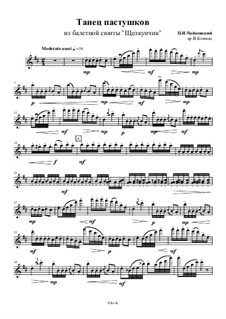 No.7 Dance of the Mirlitons: For string quartet – violin I part, Ор.1 No.3 by Pyotr Tchaikovsky