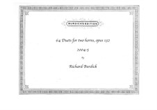 I Ching Duets for two horns, Op.132: I Ching Duets for two horns by Richard Burdick