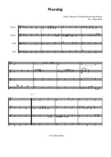 Worship for String Quartet: Worship for String Quartet by Unknown (works before 1850)