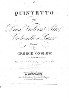 String Quintet No.8 in D Minor, Op.24: Partes by Georges Onslow