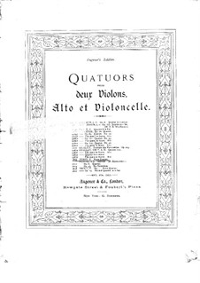 String Quartet in G Major: partes by Edward Baxter Perry