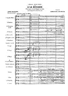 À la musique: partitura completa by Emmanuel Chabrier