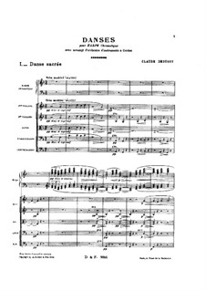 Two Dances for Harp and String Quintet, L.103: set completo by Claude Debussy