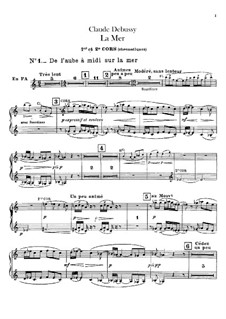 La mer (The Sea), L.109: parte trompa by Claude Debussy