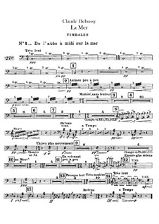 La mer (The Sea), L.109: parte percusão by Claude Debussy