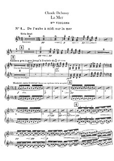 La mer (The Sea), L.109: violinos parte II by Claude Debussy