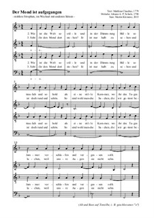 Der Mond ist aufgegangen: para coro misto by Johann Abraham Schulz