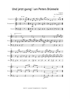 Und jetzt gang i an Peters Brünnele: Trio Trompete, Trompete, Posaune, Op.030119 by folklore