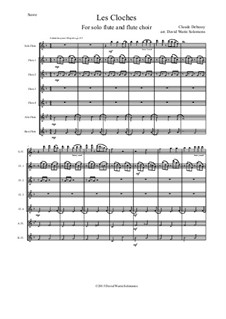 Two Romances, L.79: No.2 Les cloches, for flute solo and flute choir by Claude Debussy