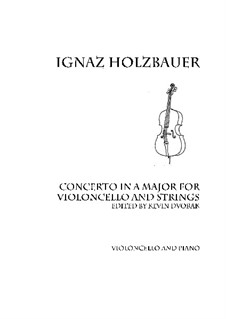 Concerto in A: For violoncello and piano by Ignaz Holzbauer