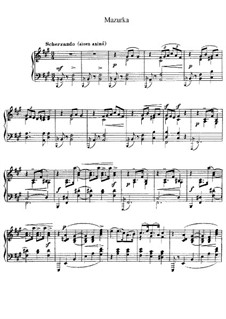 Mazurka in F Sharp Minor, L.67: Para Piano by Claude Debussy