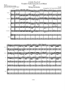 Concerto for Violin and Strings in A Minor: A Little Touch (Intermediate to Advanced) by Antonio Vivaldi