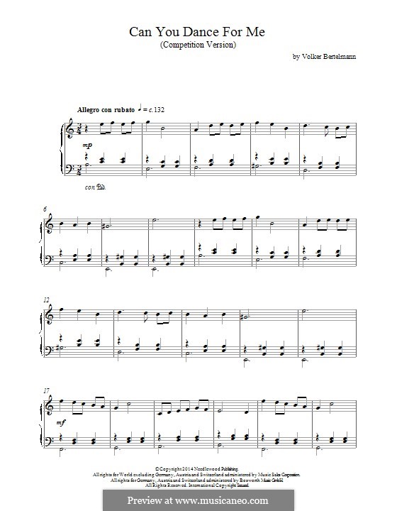 Can You Dance for Me (Hauschka): Para Piano by Volker Bertelmann