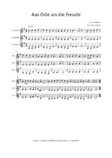 Ode to Joy: Trio für Violinen oder andere Melodieinstrumente, Op.01034 by Ludwig van Beethoven