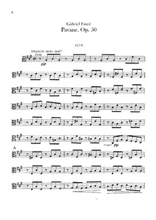 Pavane, Op.50: parte viola by Gabriel Fauré