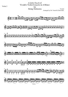 Concerto for Violin and Strings in A Minor: A Little Touch - violin 2 part by Antonio Vivaldi