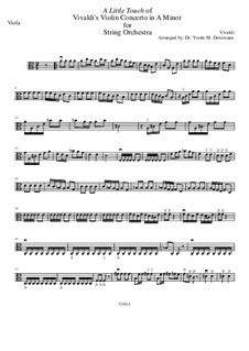 Concerto for Violin and Strings in A Minor: A Little Touch - viola part by Antonio Vivaldi