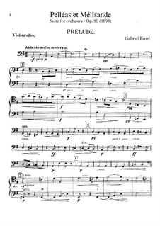 Pelléas et Mélisande, Op.80: Parte Violoncelo by Gabriel Fauré