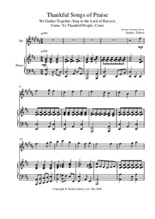 Thankful Songs of Praise: Score for two performers (in E Flat) by Johann Steuerlein, George Job Elvey, Eduard Kremser