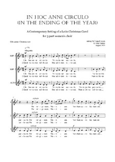 In Hoc Anni Circulo: Christmas motet: SSA by Joan Yakkey