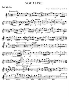 Vocalise, Op.34 No.14: para orquetra de cordas by Sergei Rachmaninoff