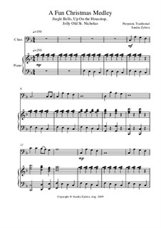 A Fun Christmas Medley: Score for two performers (in C) by folklore, James Lord Pierpont, Unknown (works before 1850)