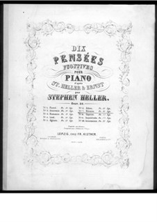 Dix pensées fugitives for Violin and Piano, Op.30:  No.7 Rêverie. Version for piano by Stephen Heller, Heinrich Wilhelm Ernst