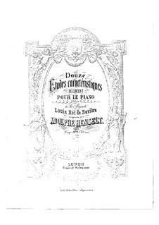 Douze études caractéristiques, Op.2: set completo by Adolf von Henselt