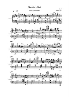 Mazurka e-Moll, Op.37: Mazurka e-Moll by Jürgen Pfaffenberger