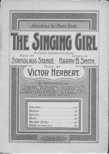 The Singing Girl: Waltzes, for piano by Victor Herbert