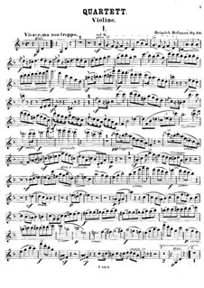 Piano Quartet in D Minor, Op.50: parte do violino by Heinrich Hofmann